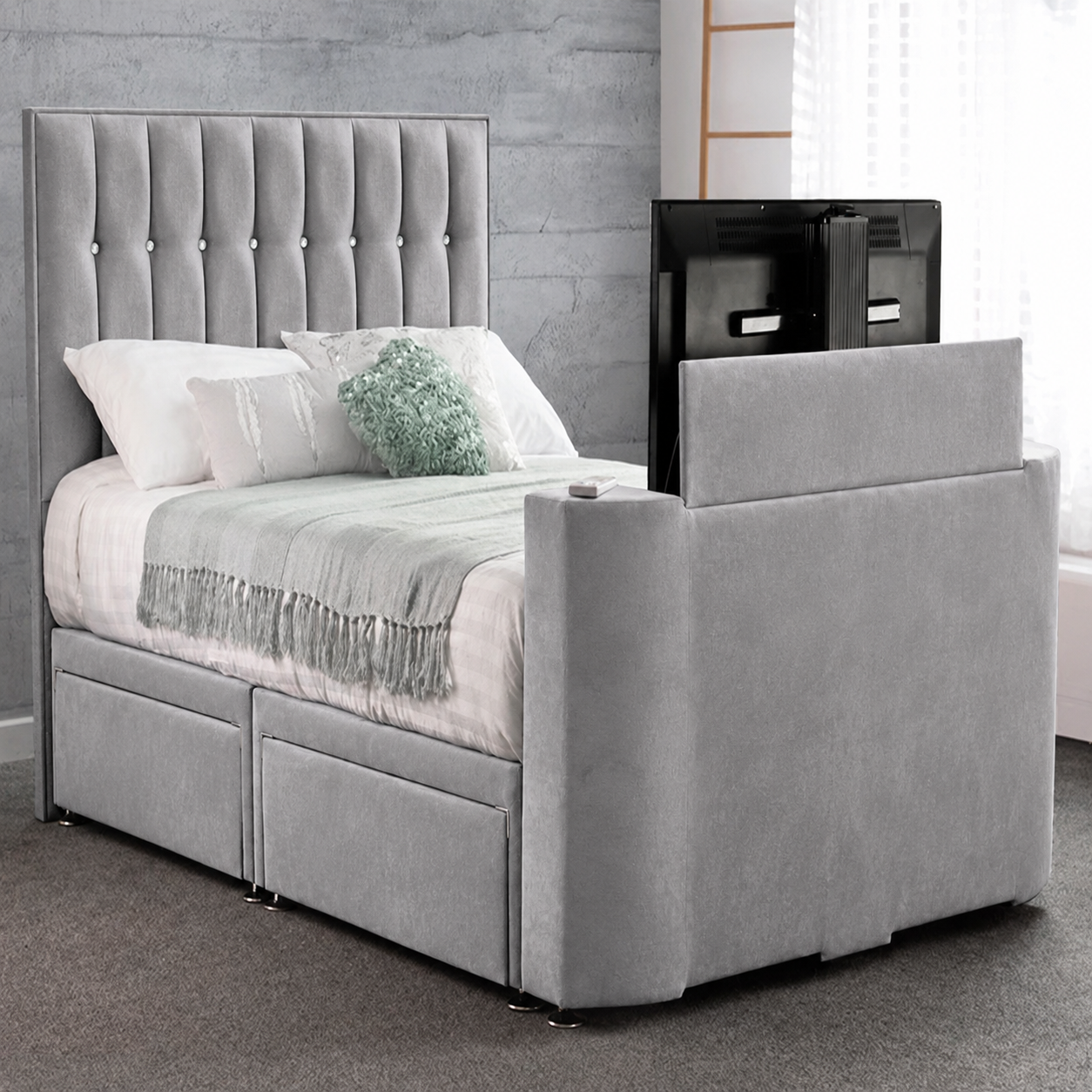 Empire TV Bed Frame With Storage