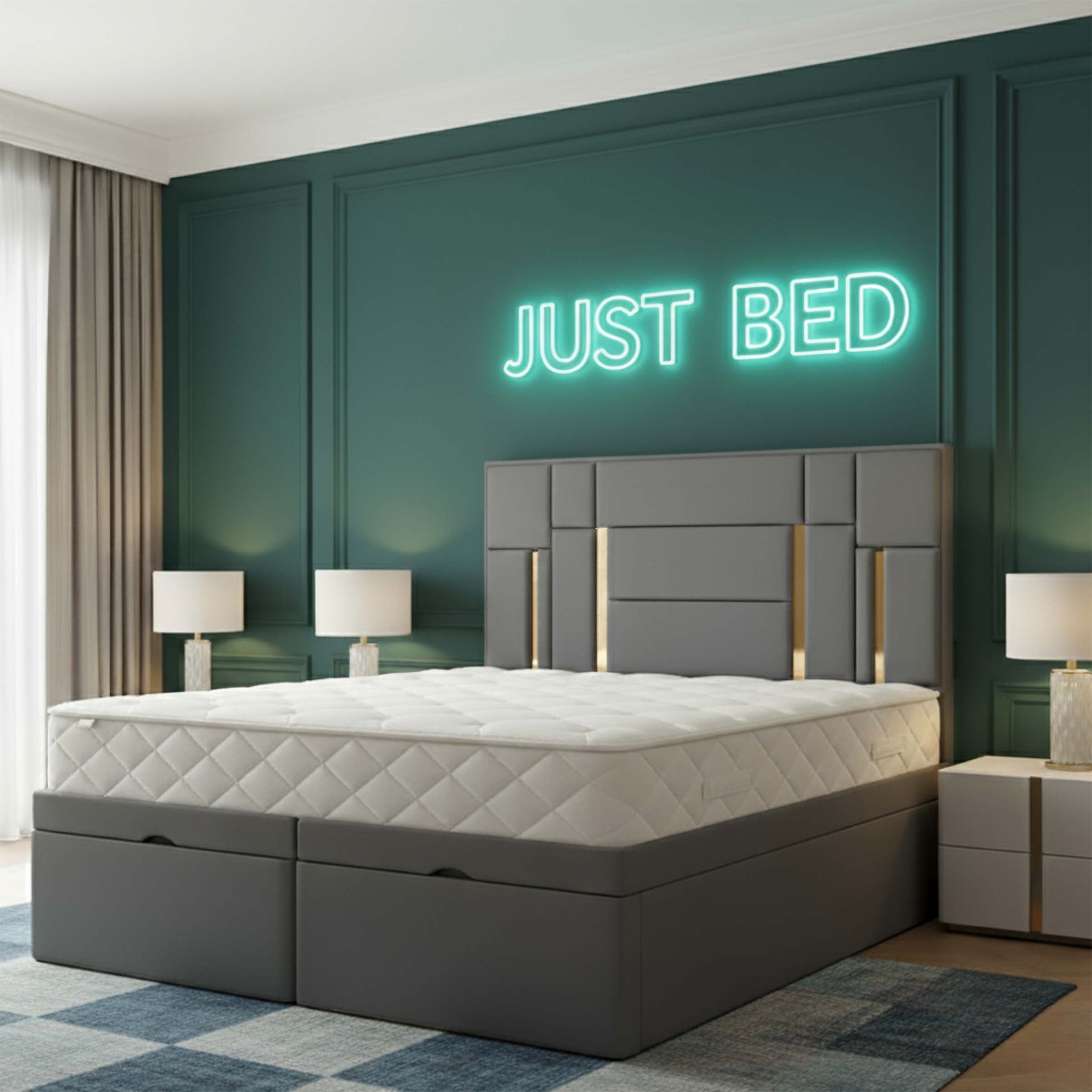 Emma Upholstered Divan Ottoman Bed Frame