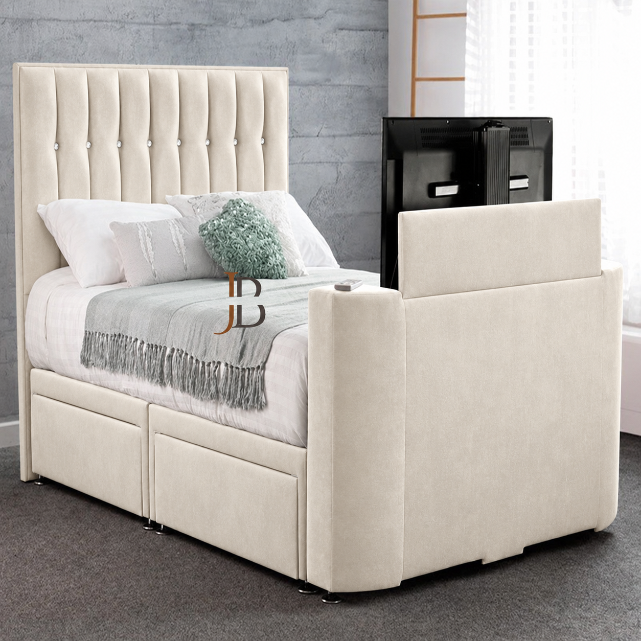 Empire TV Bed Frame With Storage
