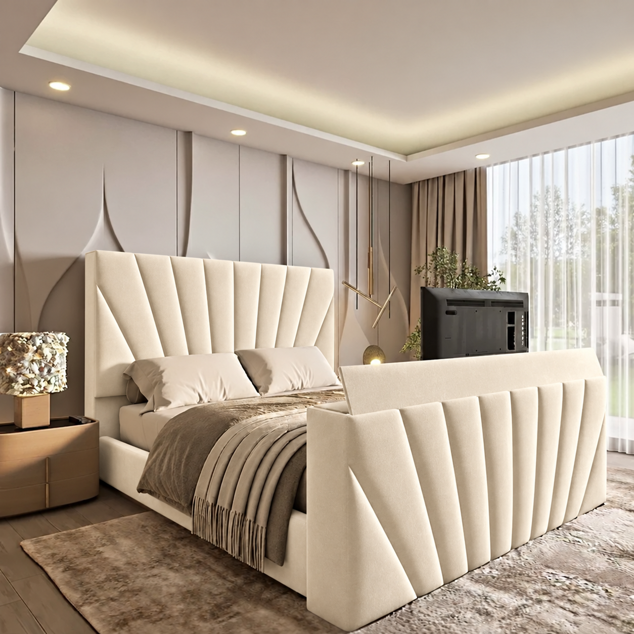 Alexis Upholstered TV Bed Frame