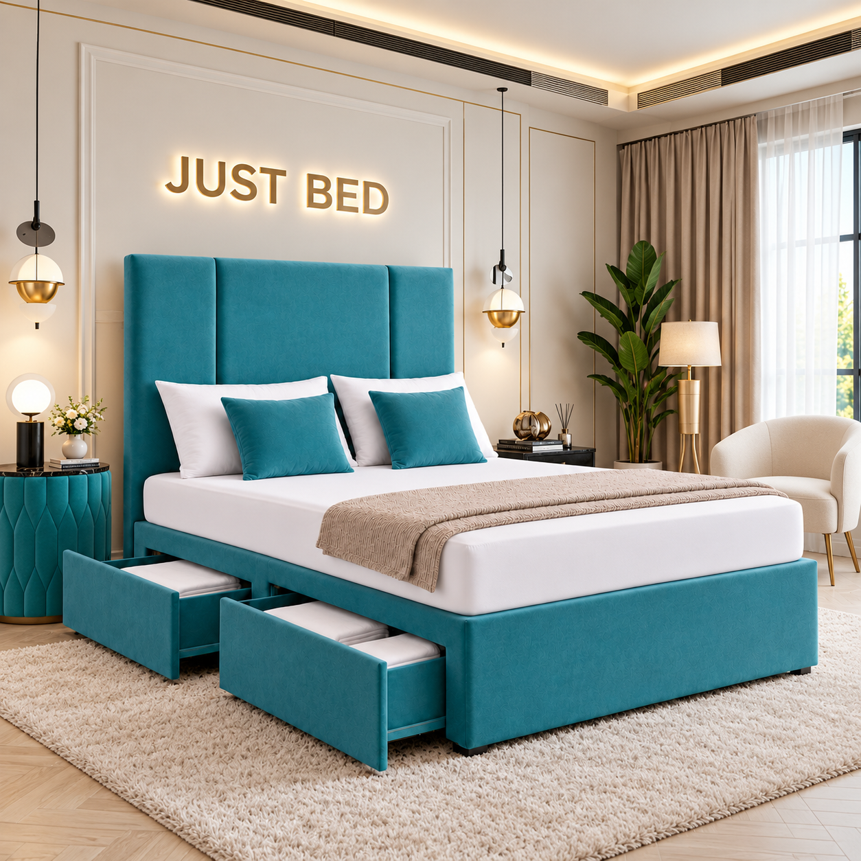 Radnor Trio Panel Divan Storage Bed Frame