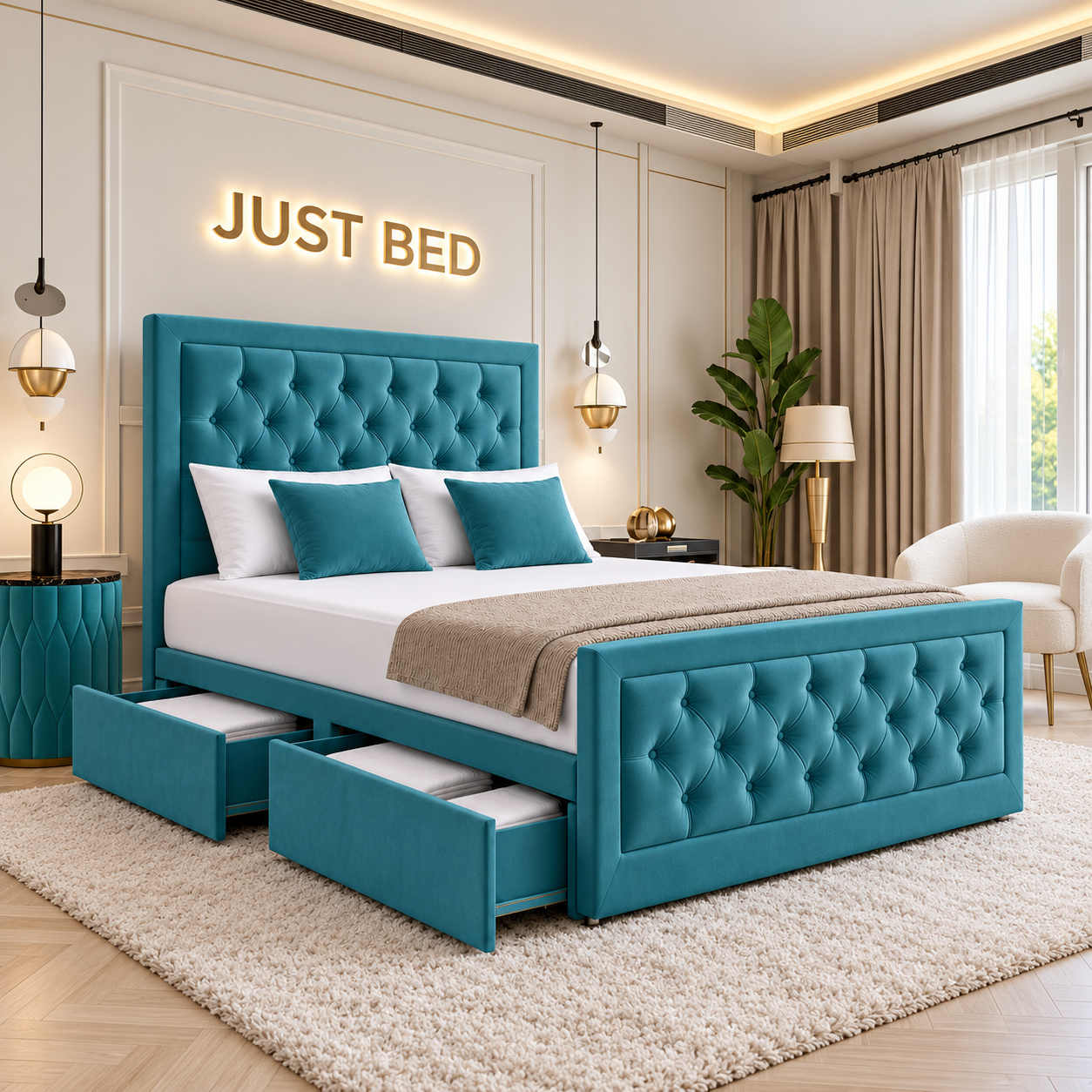 Newbridge Chesterfield Divan Storage Bed Frame