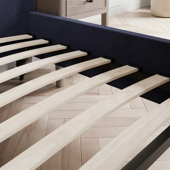 Achaia Sleigh Chesterfield upholstered bed Frame