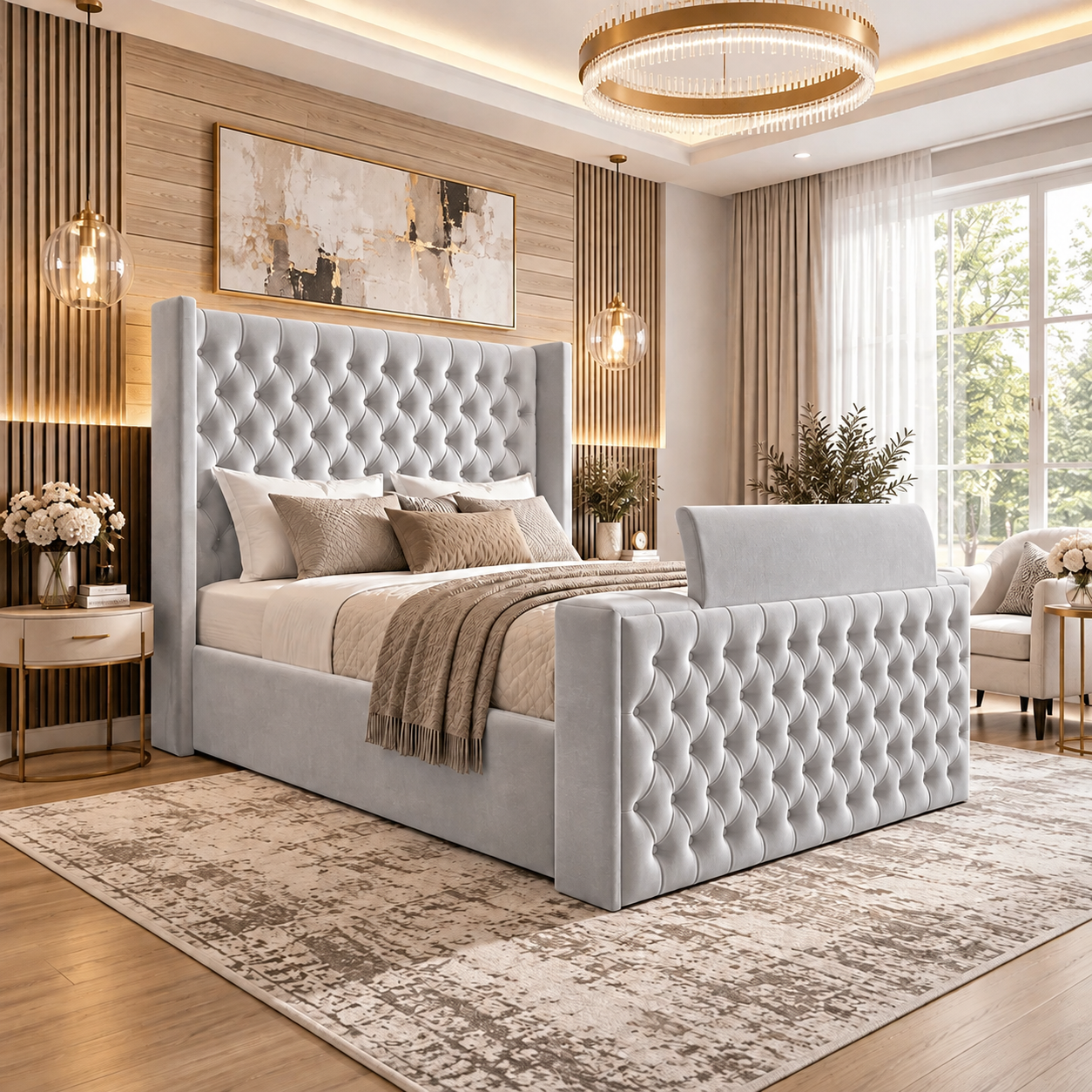 Cavellino Chesterfield TV Bed Frame