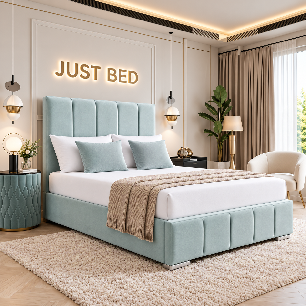 Cupar Vertical Panel Divan Bed Frame