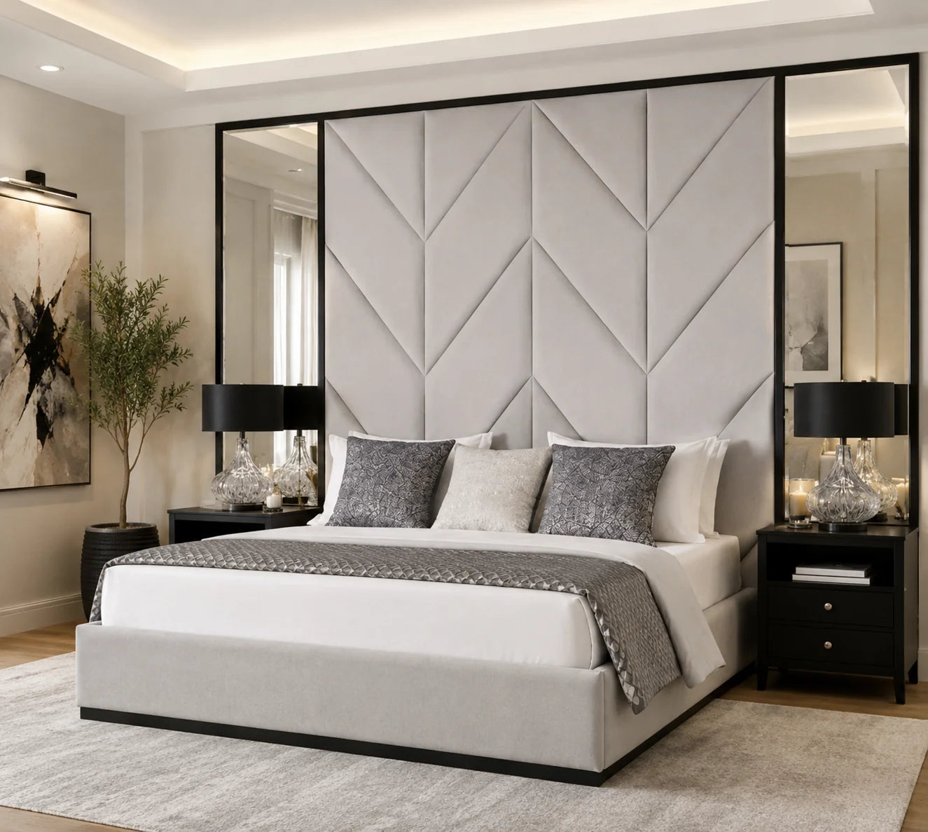 Elaris Art Deco Mirror Bed