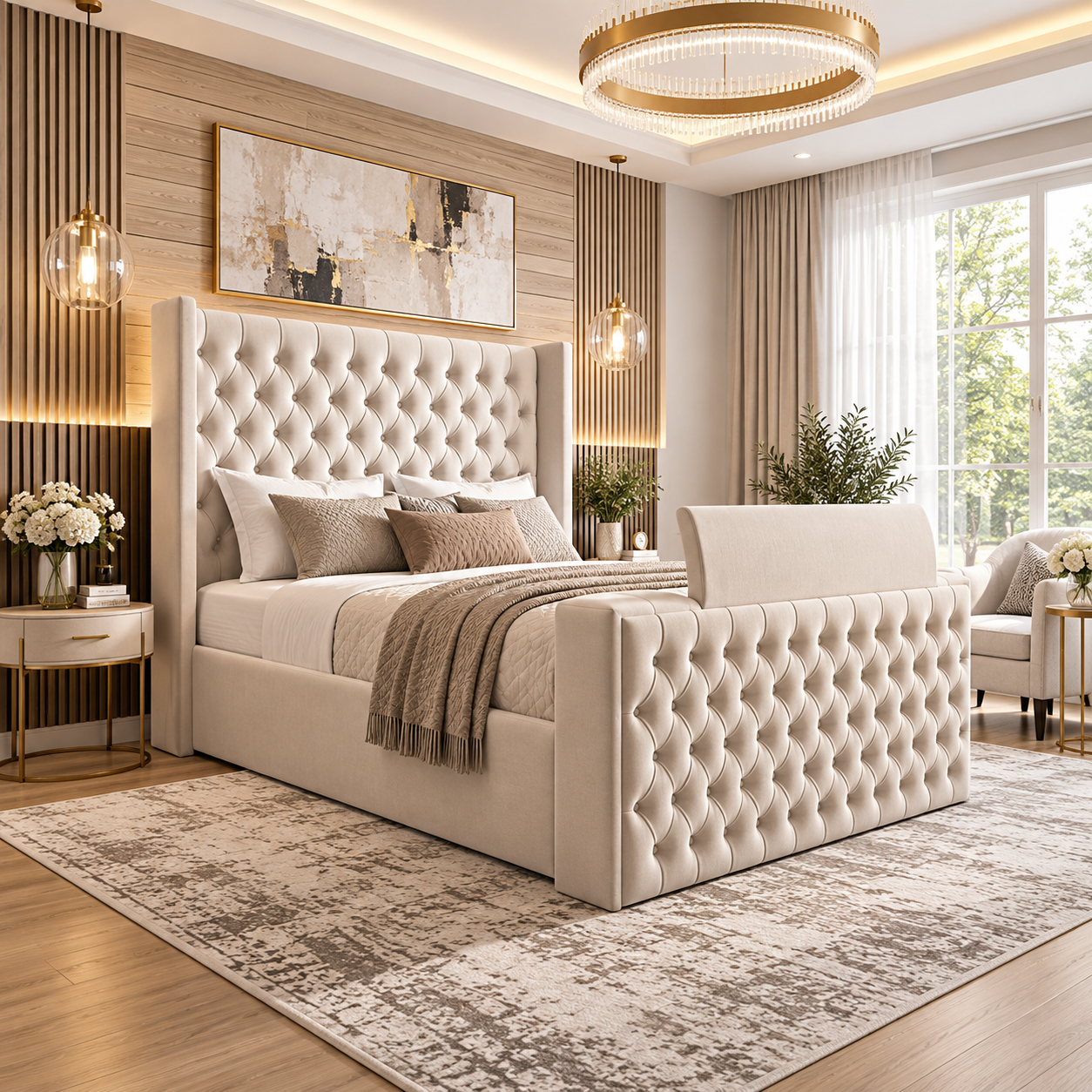 Cavellino Chesterfield TV Bed Frame