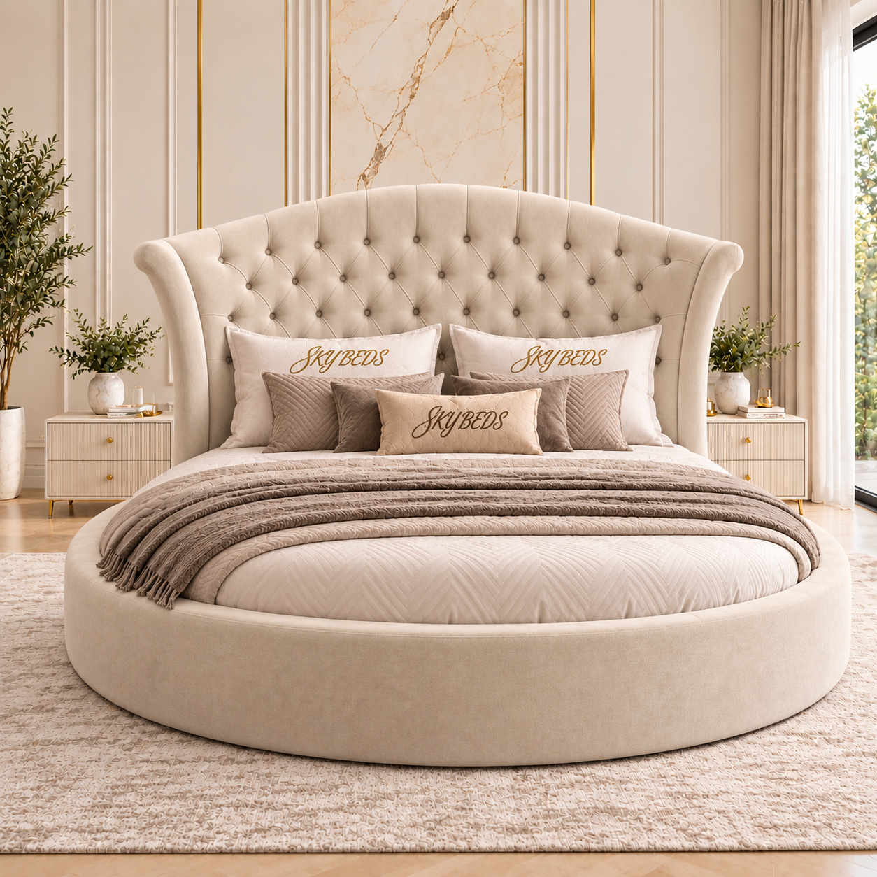 Ismera Chesterfield Round Bed