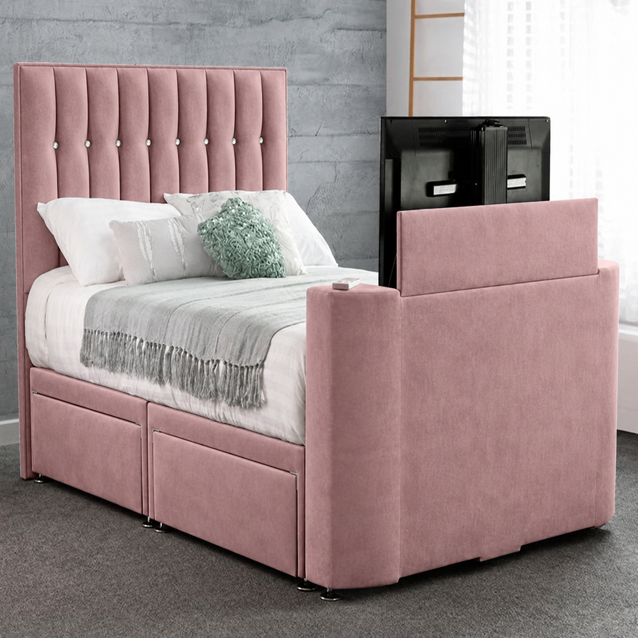 Empire TV Bed Frame With Storage