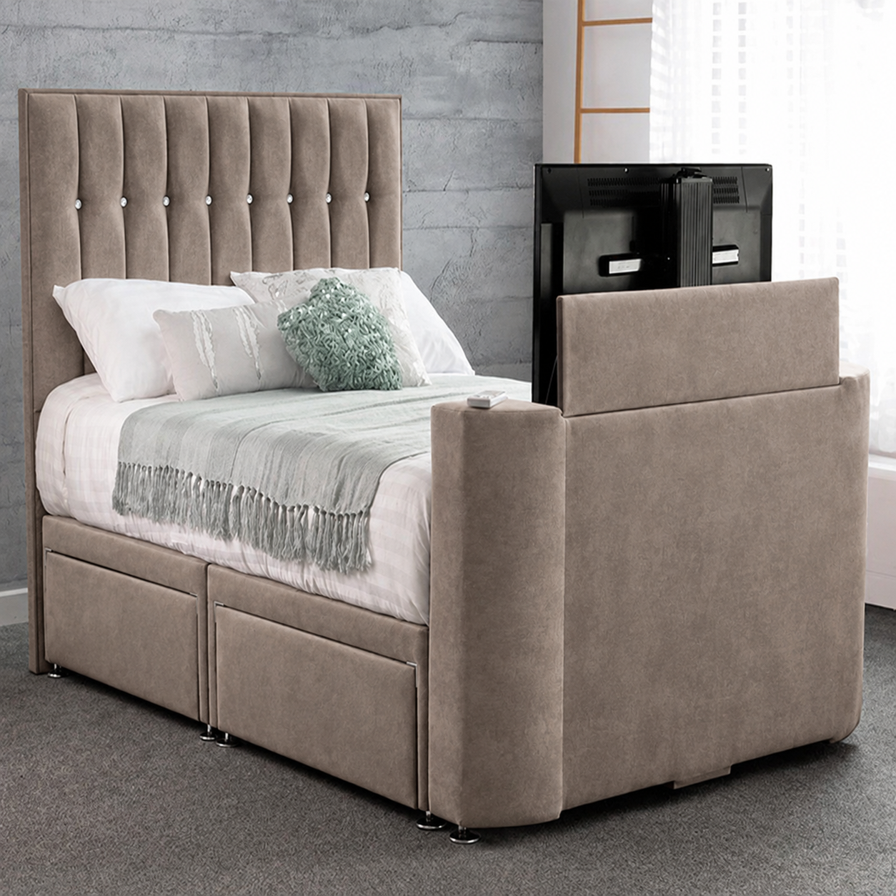 Empire TV Bed Frame With Storage