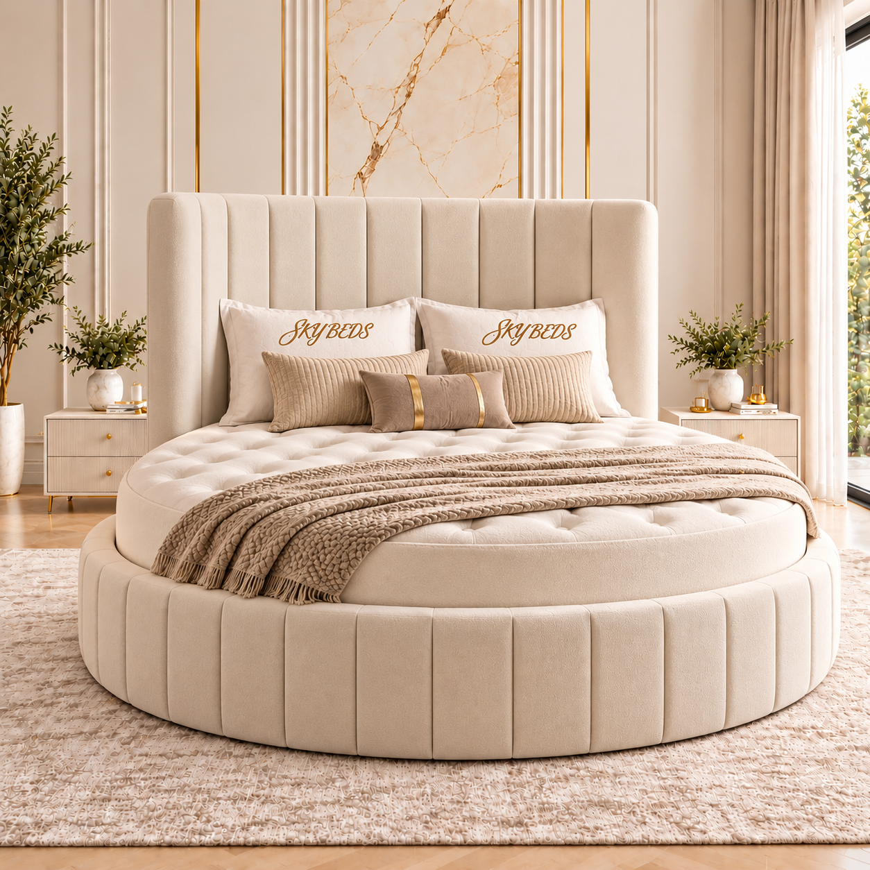 Bellagio Panel Round Bed