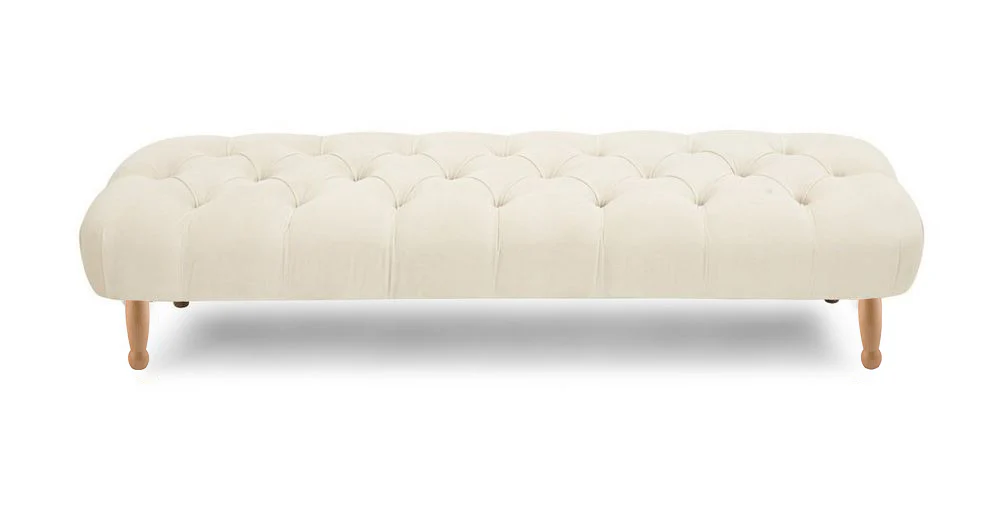 Cielo Cream Sleigh bed in Naples Fabric