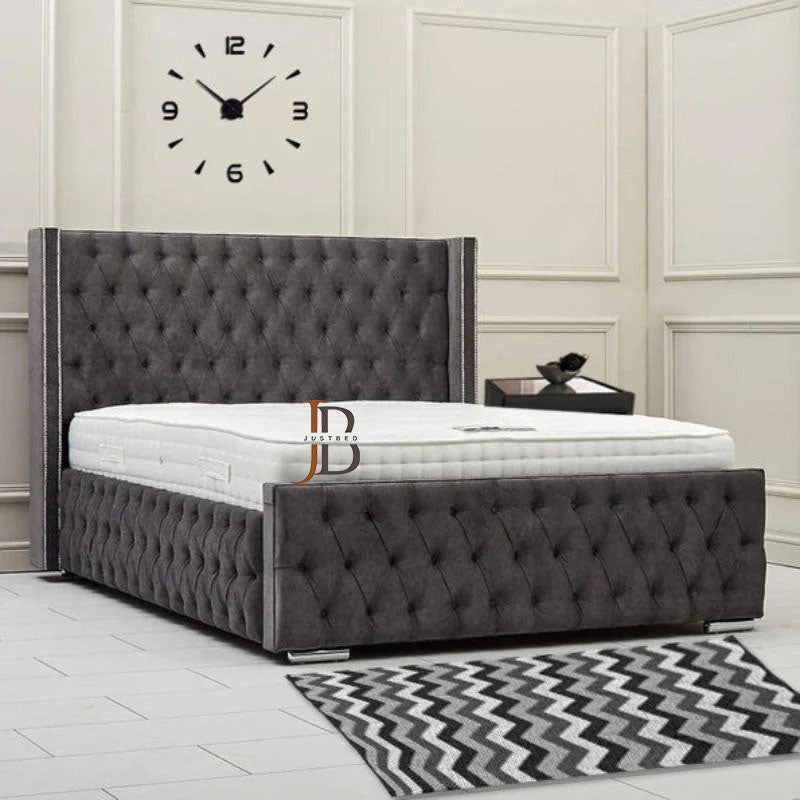 Cidra Chesterfield Wingback Bed Frame
