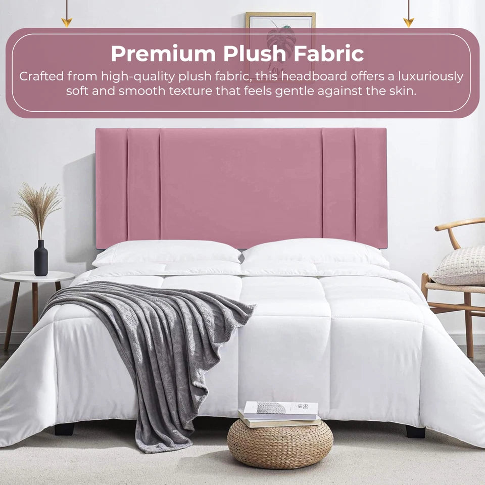 Indigo Plush Velvet Headboard for Divan Beds