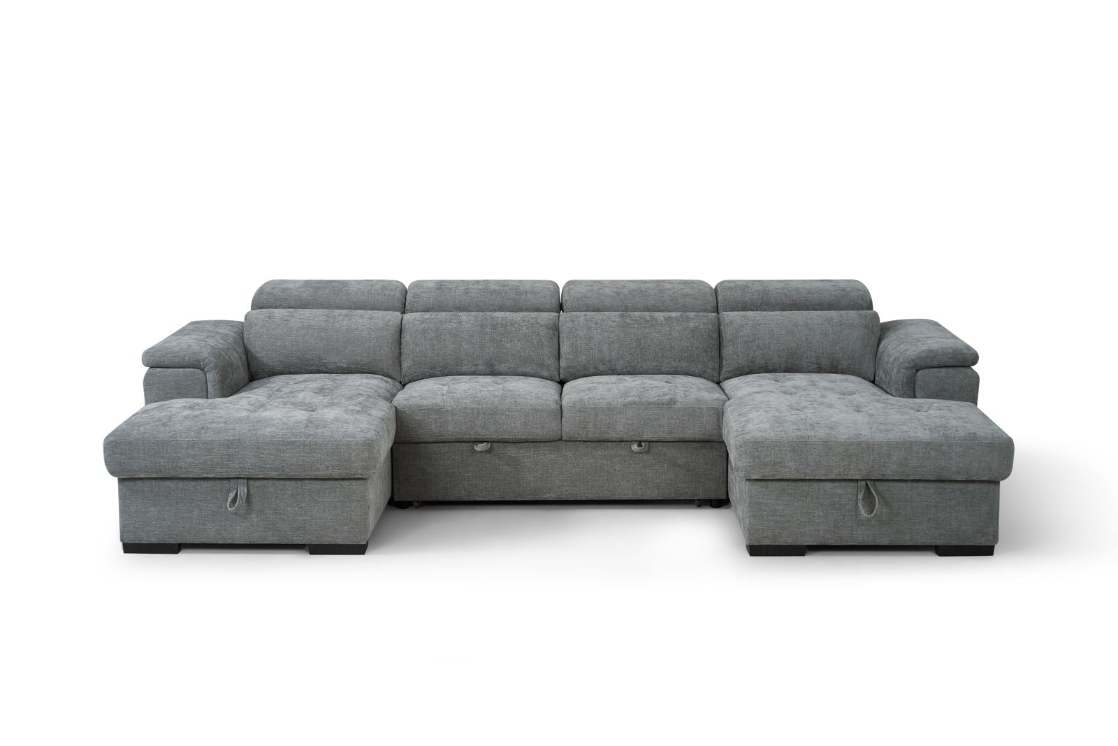 Alaya U Shape Corner Sofa Bed in Grey - JustBed