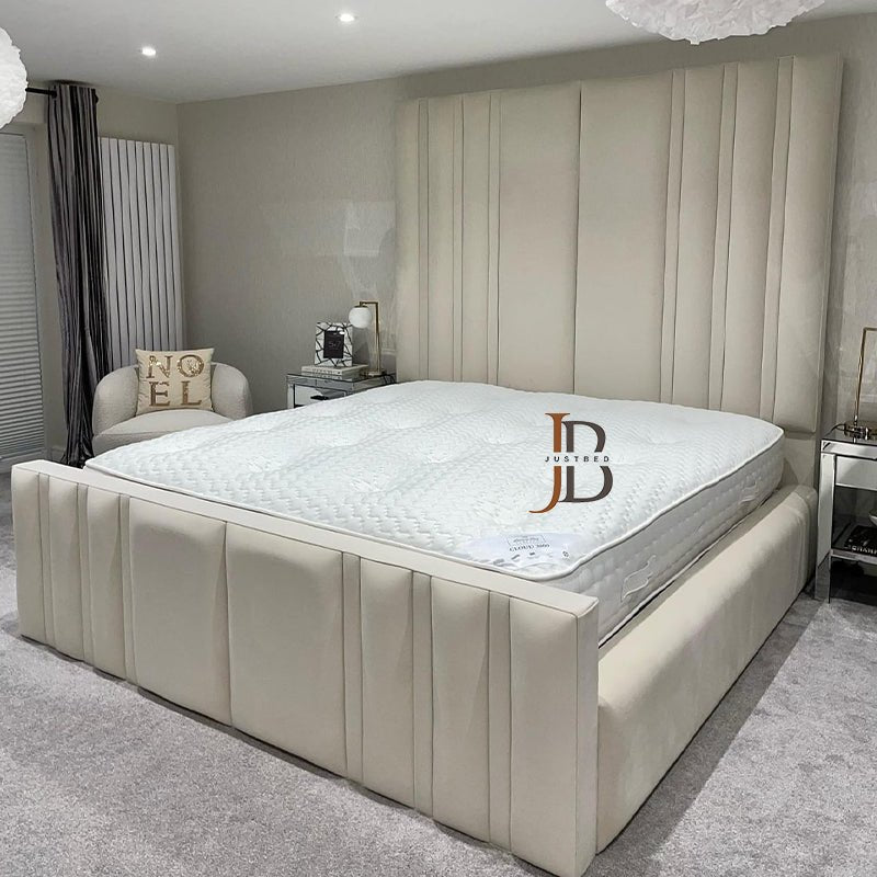 Alexa Upholstered Bed Frame With High Headboard - JustBed