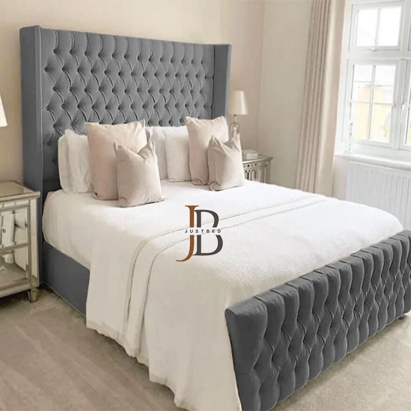 Alfa Wingback Chesterfield Bed Frame - JustBed