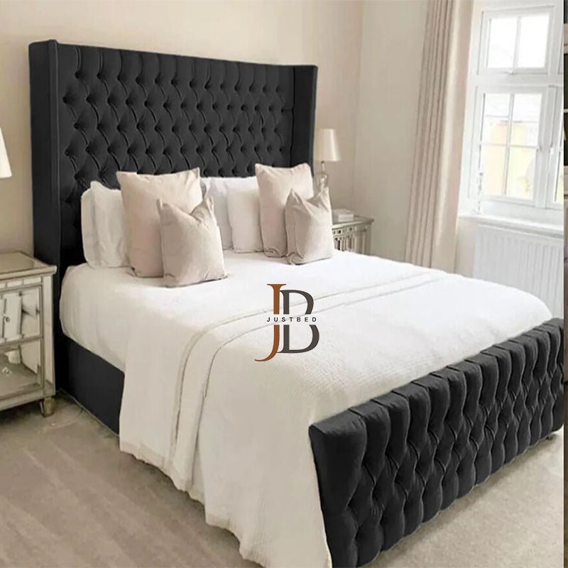 Alfa Wingback Chesterfield Bed Frame - JustBed