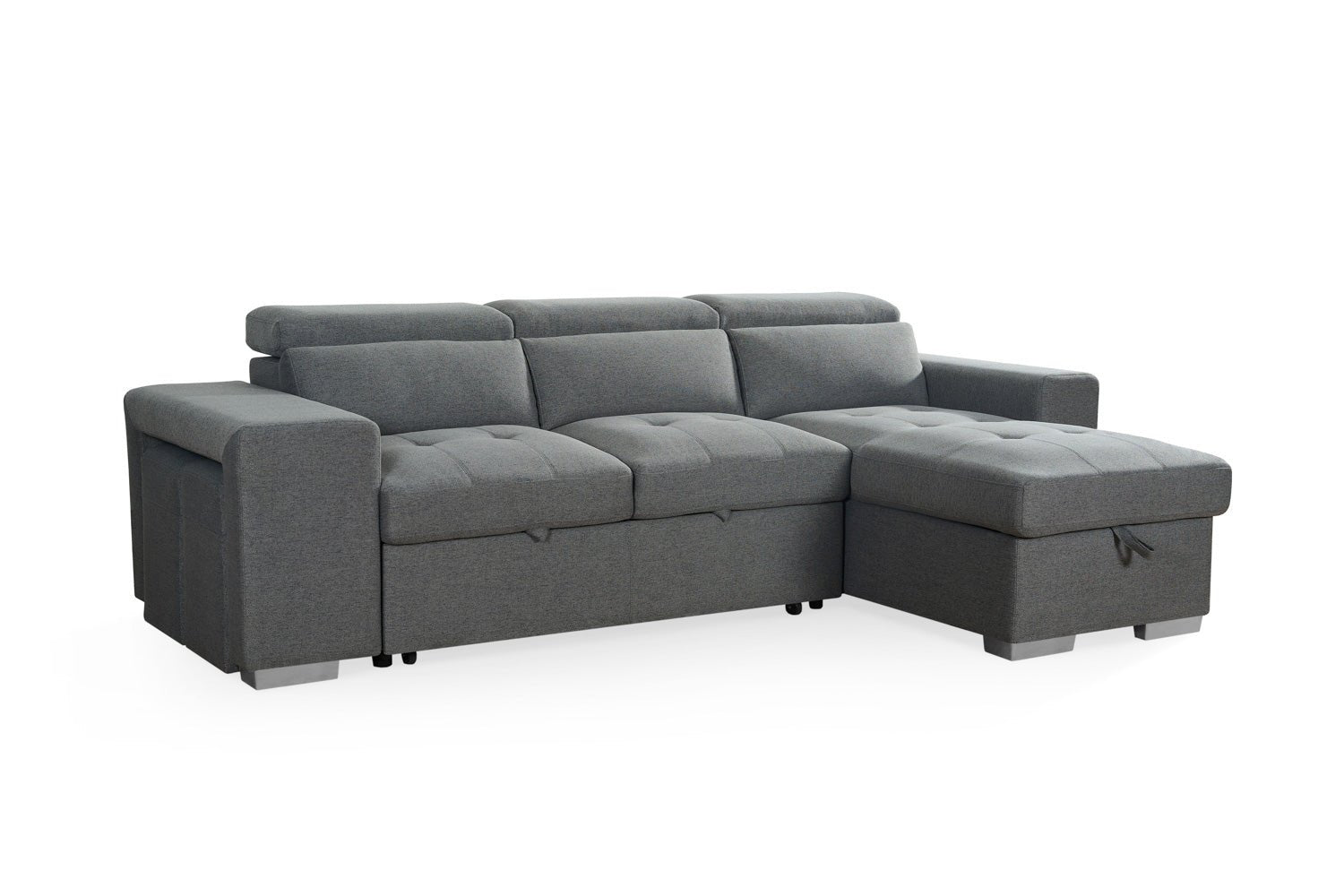 Artemis Universal Corner Sofabed In Grey - JustBed