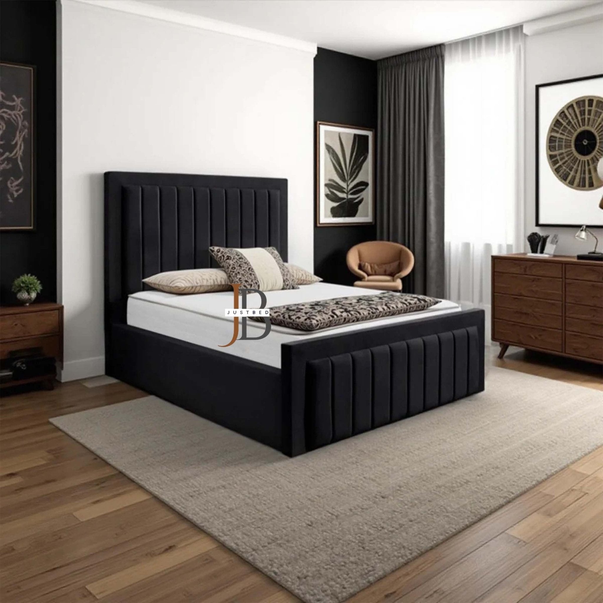 Ashley Panel Upholstered Bed Frame - JustBed