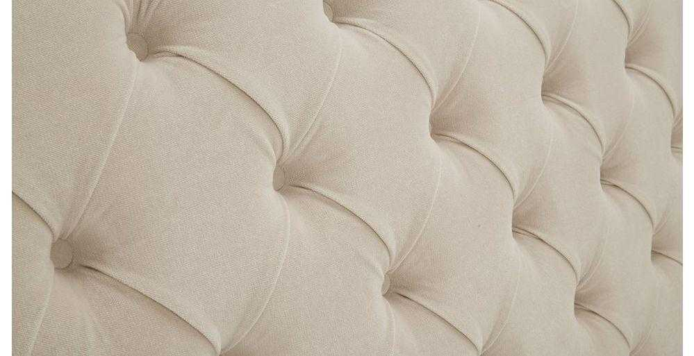 Cielo Cream Sleigh bed in Naples Fabric