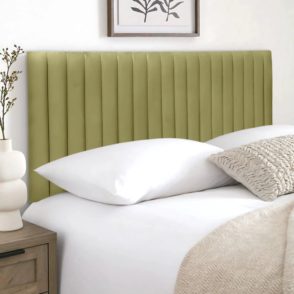 Authar Plush Velvet Headboard - JustBed
