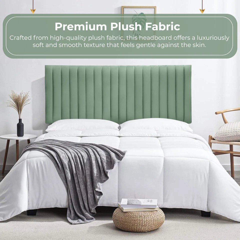 Authar Plush Velvet Headboard - JustBed