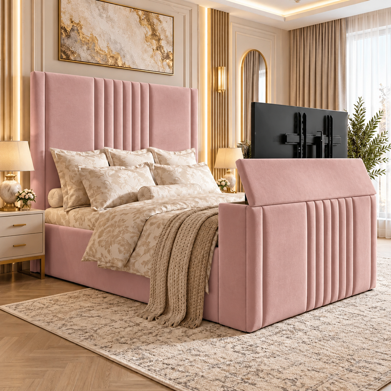 Novera Sculpted Line TV Bed Frame