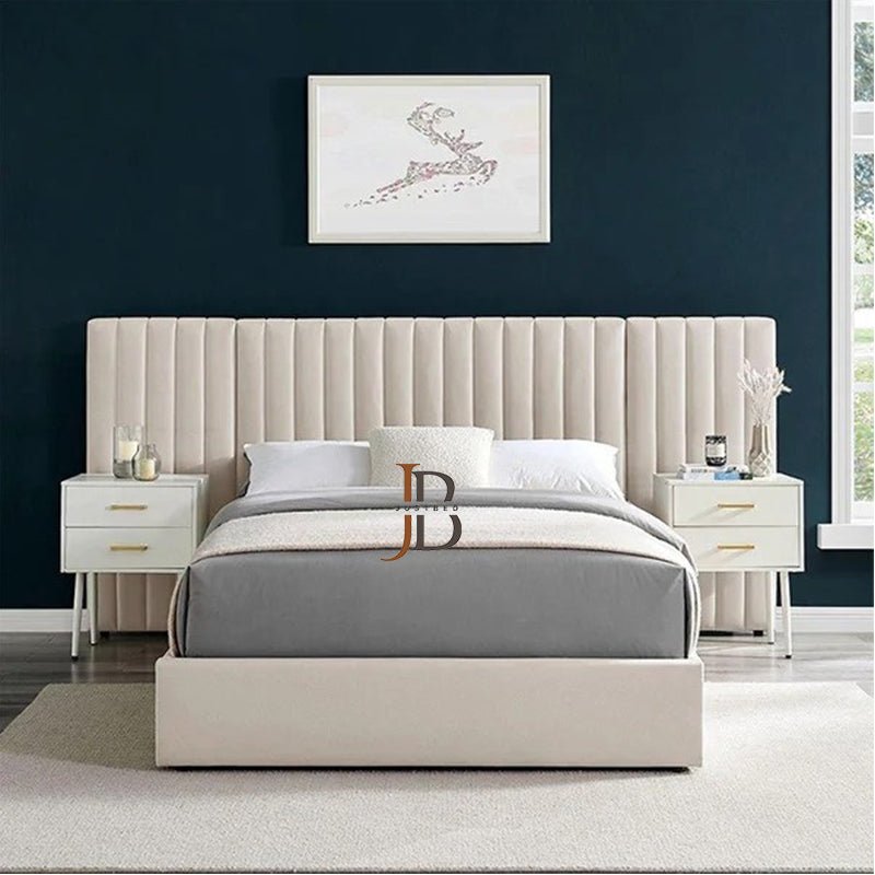 Bloom Linestyle Bed With Wide Headboard - JustBed
