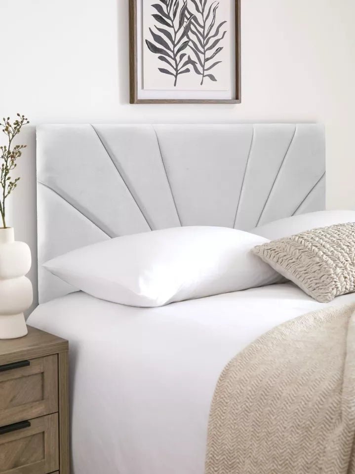 Butterfly Design Plush Velvet Headboard - JustBed