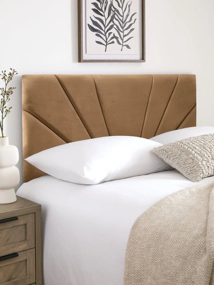 Butterfly Design Plush Velvet Headboard - JustBed