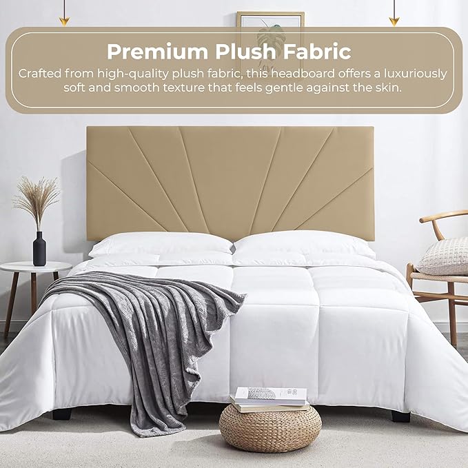 Butterfly Design Plush Velvet Headboard - JustBed