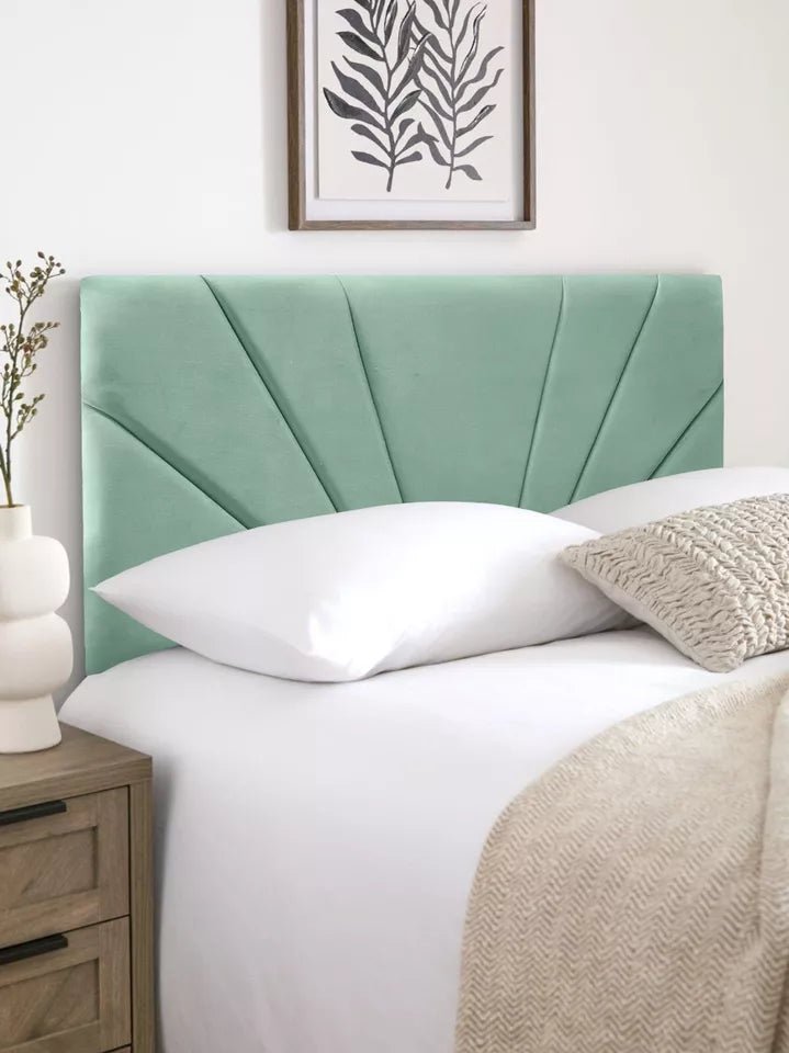 Butterfly Design Plush Velvet Headboard - JustBed