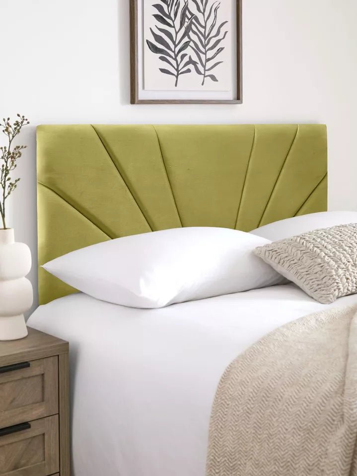 Butterfly Design Plush Velvet Headboard - JustBed