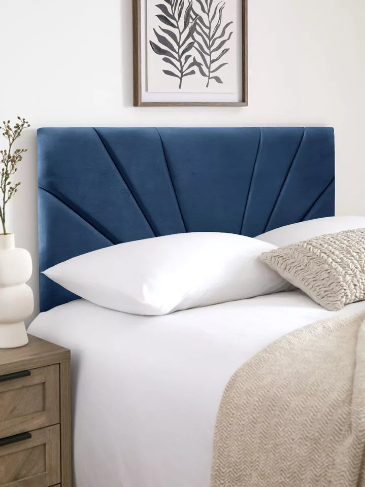 Butterfly Design Plush Velvet Headboard