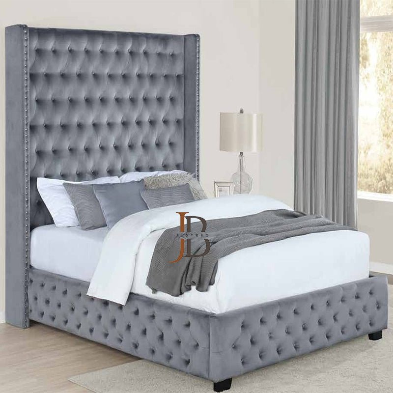 Caima Wingback Upholster Bed Frame - JustBed