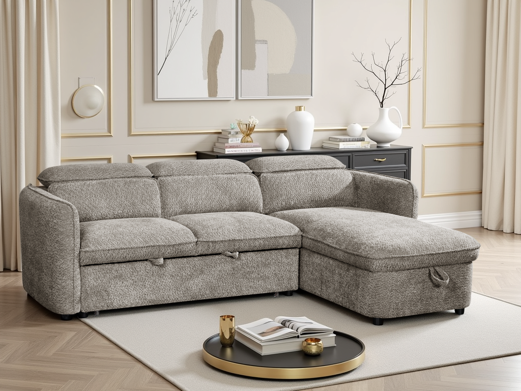 Capri Universal Corner Sofabed In Grey