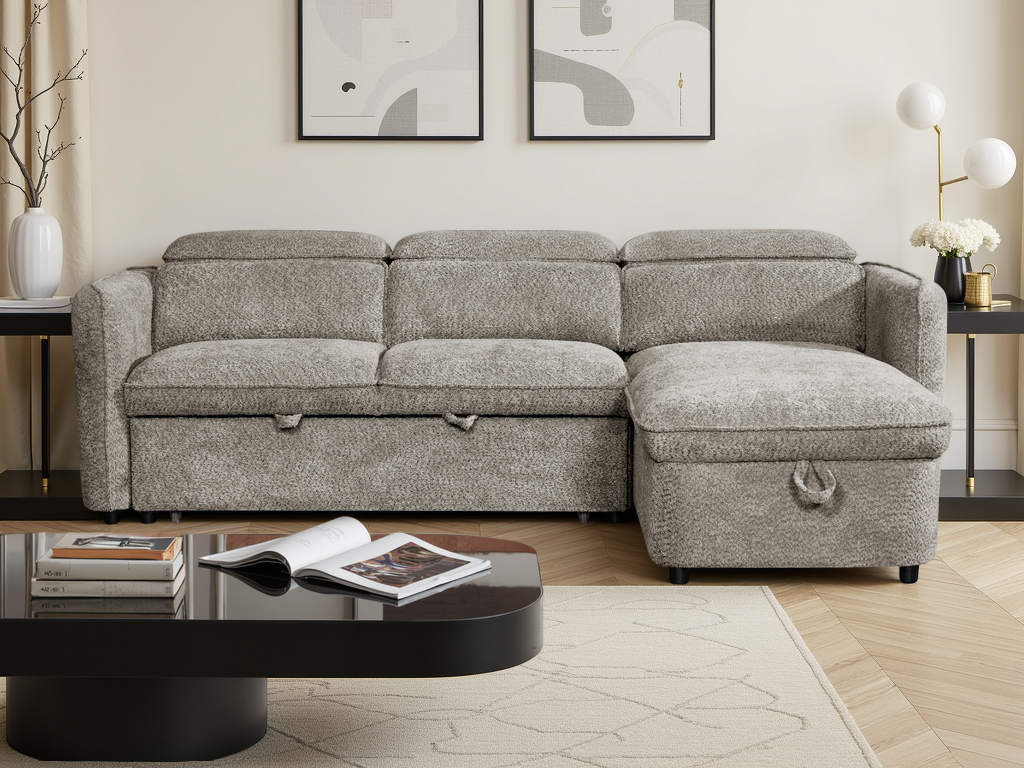 Capri Universal Corner Sofabed In Grey