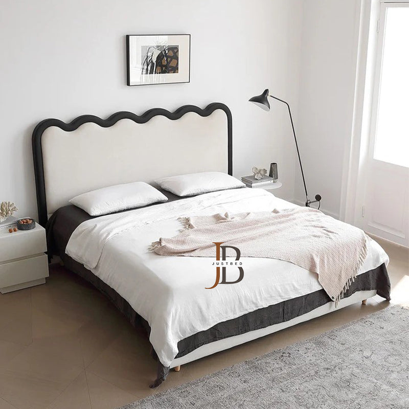 Chandler Art Deco Plush Velvet Bed Frame