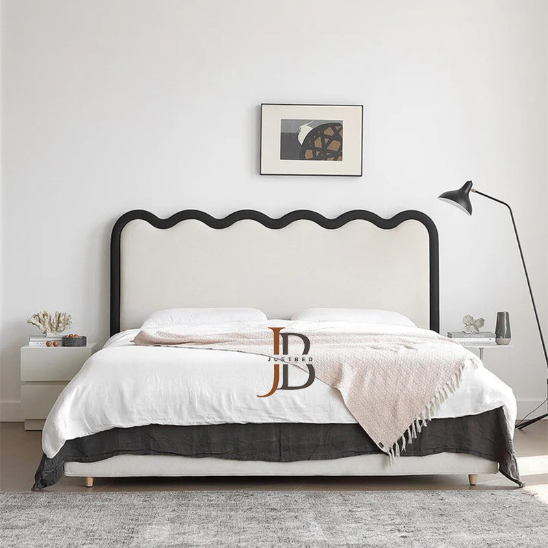 Chandler Art Deco Plush Velvet Bed Frame