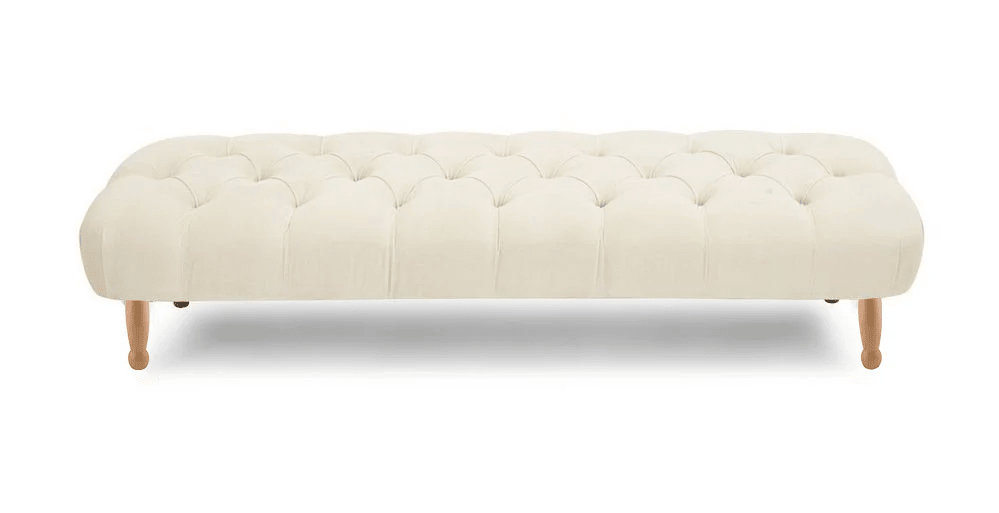 Cielo Cream Sleigh bed in Naples Fabric - JustBed