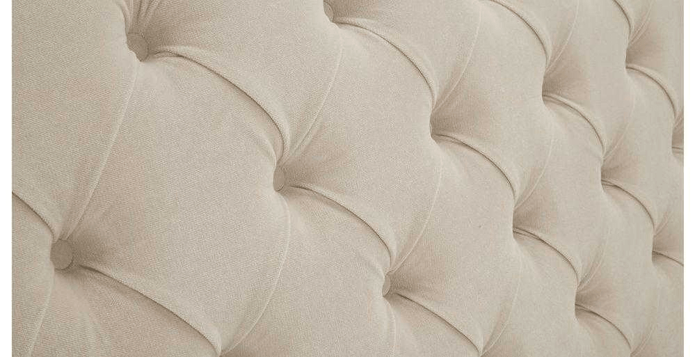 Cielo Cream Sleigh bed in Naples Fabric - JustBed
