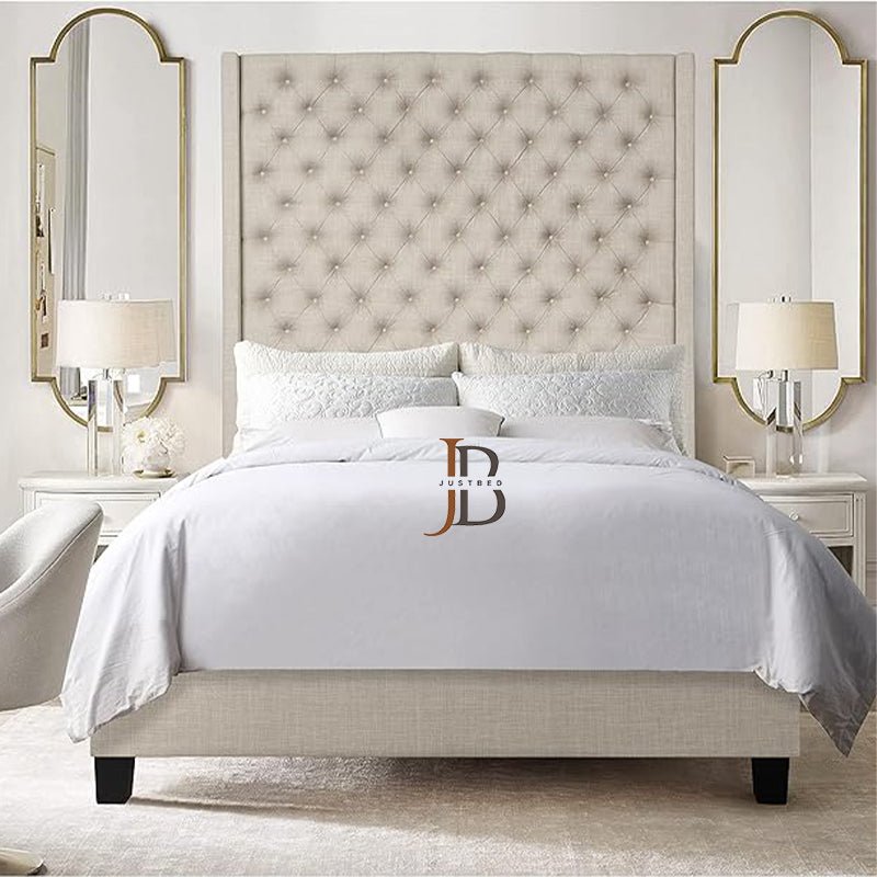 Cream Chesterfield Style Luxury Bed Frame - JustBed