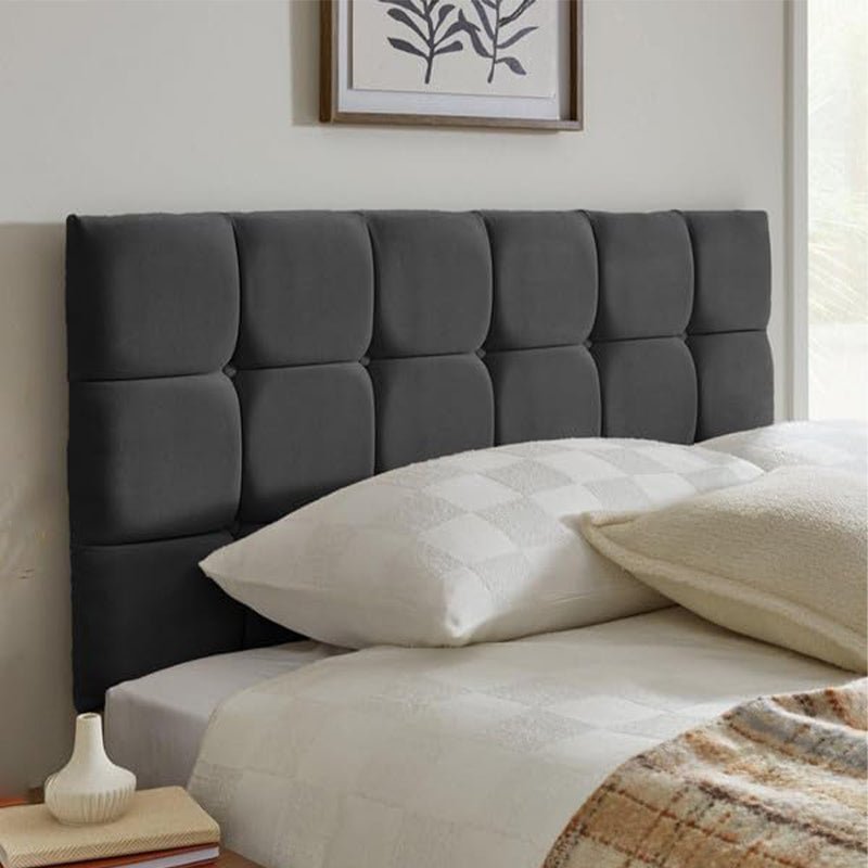 Cube Plush Velvet Headboard - JustBed
