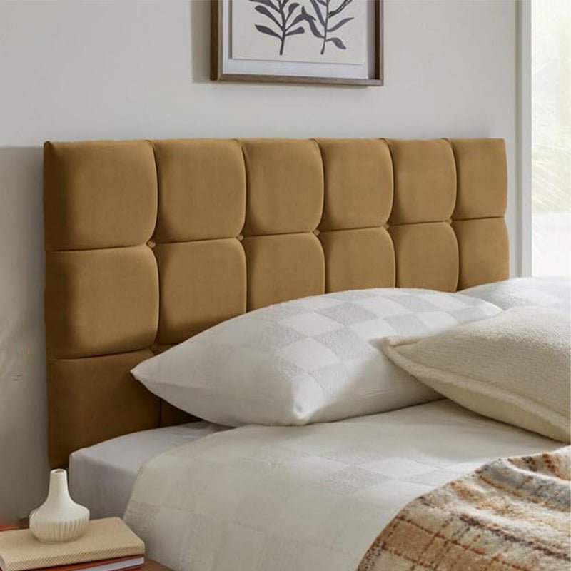 Cube Plush Velvet Headboard - JustBed