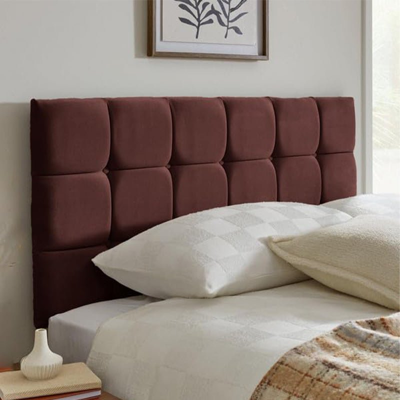 Cube Plush Velvet Headboard - JustBed