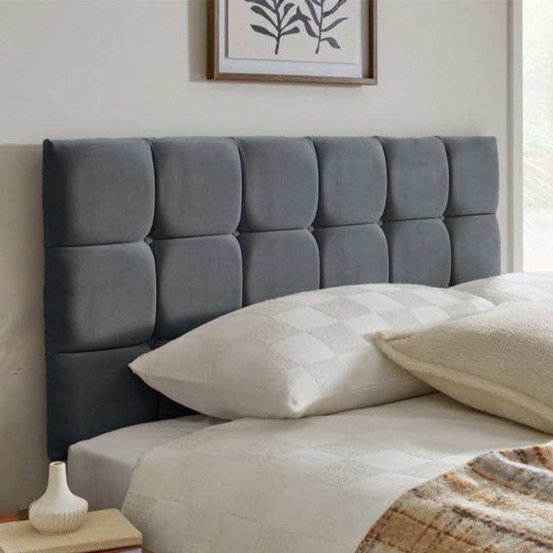 Cube Plush Velvet Headboard - JustBed