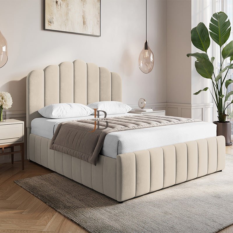 cuddle Bed Frame With Gas Lift Ottoman Storage - JustBed