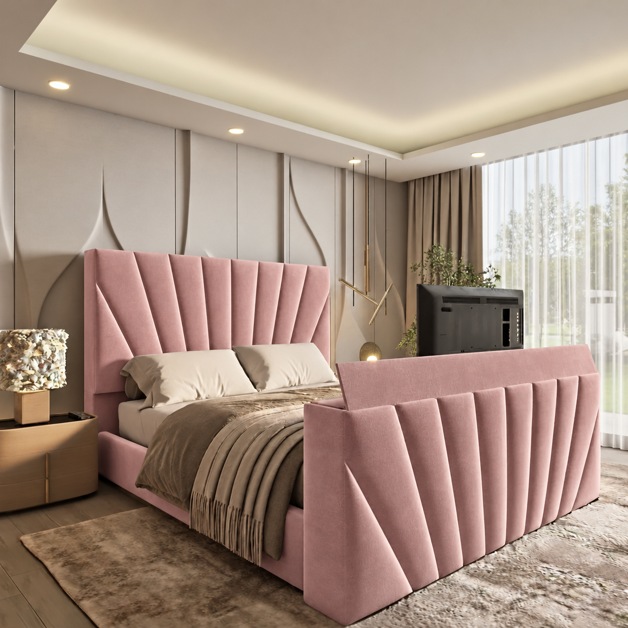 Alexis Upholstered TV Bed Frame