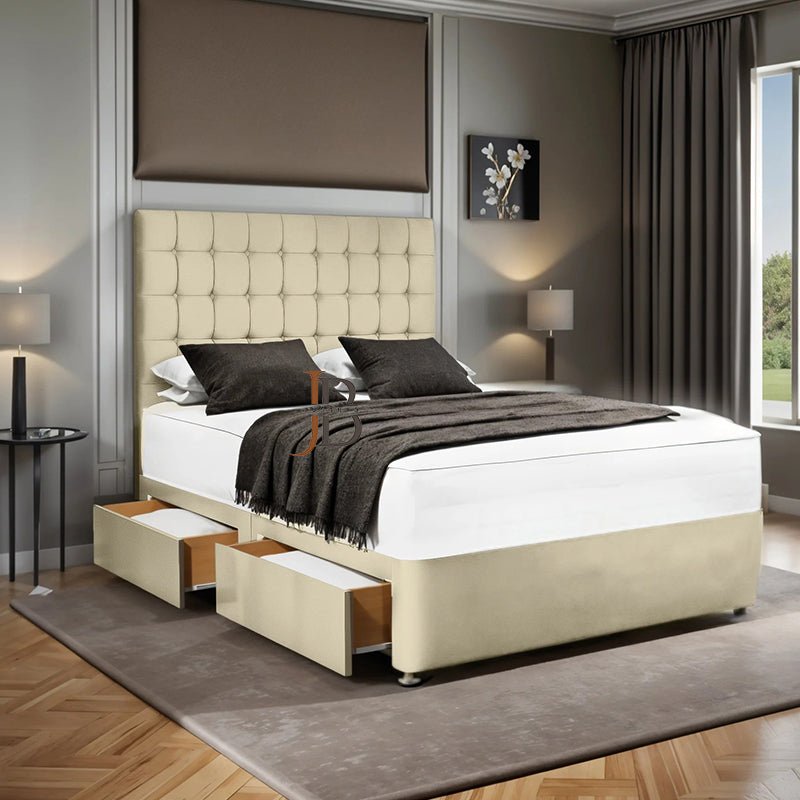 Devon Cubed Design Divan Bed - JustBed